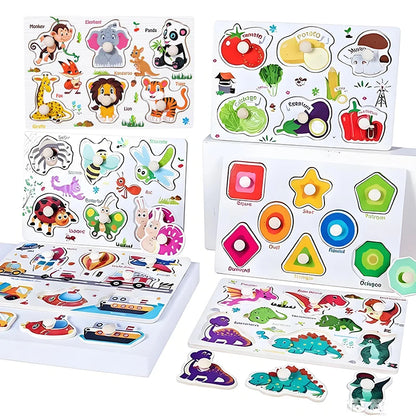 Montessori Wooden Learning Puzzle Board for Kids