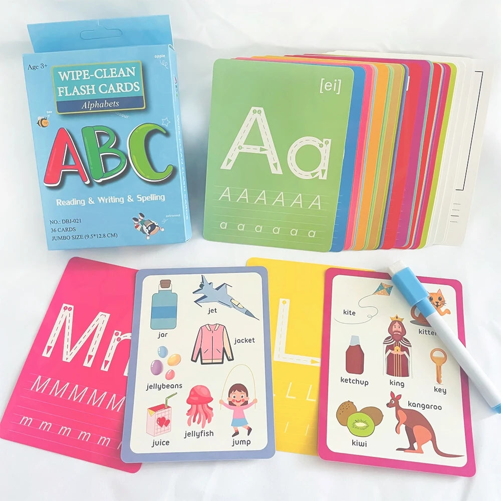 Engaging 36-Card Set: Children's Number Cognition Flashcards for Reading Writing Early Math Learning Montessori Educational Toy