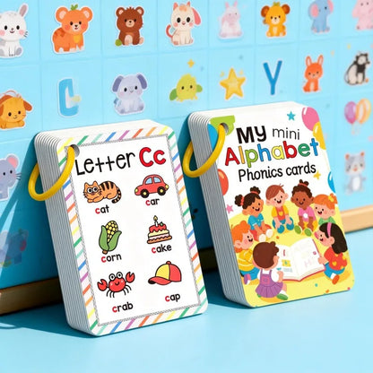 Enhance Color Animal Alphabet Cognition Cards Children's English 26 English Alphabet Cards Early Education Flash Cards