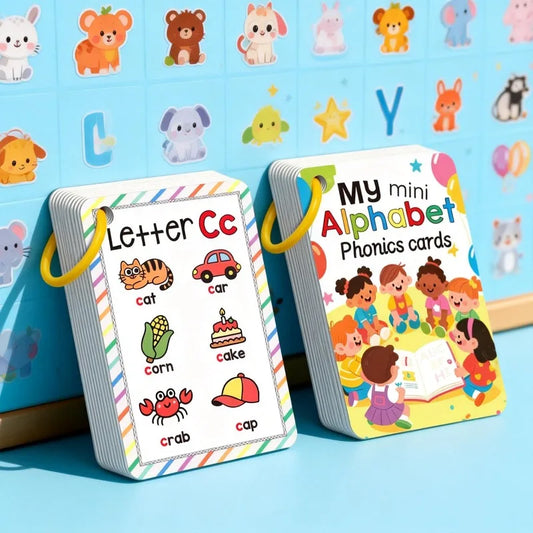 Enhance Color Animal Alphabet Cognition Cards Children's English 26 English Alphabet Cards Early Education Flash Cards
