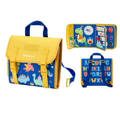 Montessori Busy Board Backpack for Toddlers – 18-in-1 Learning Activities