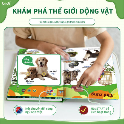 Children's Educational Toy Bilingual English Vietnamese Talking Book Smart Plaything Interactive Storybook Learning Fun
