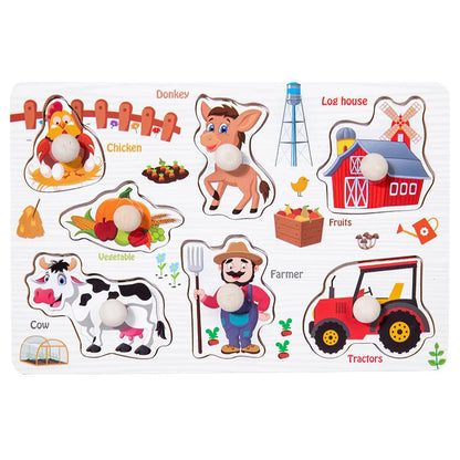 Montessori Wooden Learning Puzzle Board for Kids