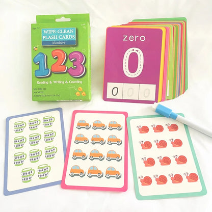 Engaging 36-Card Set: Children's Number Cognition Flashcards for Reading Writing Early Math Learning Montessori Educational Toy