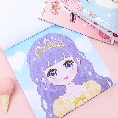 Cute Makeup Sticker Dress-Up Book for Girls