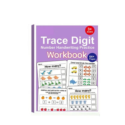 64 Pages Fun Math Workbook for Kids – Number Tracing & Counting Activities
