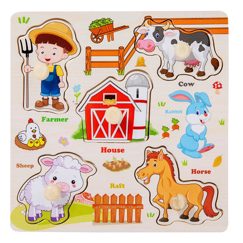 Montessori Wooden Learning Puzzle Board for Kids