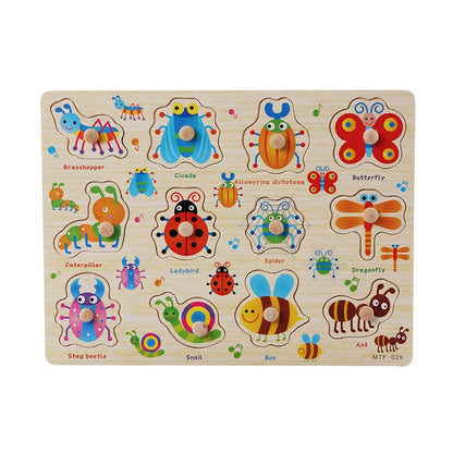 Montessori Wooden Learning Puzzle Board for Kids