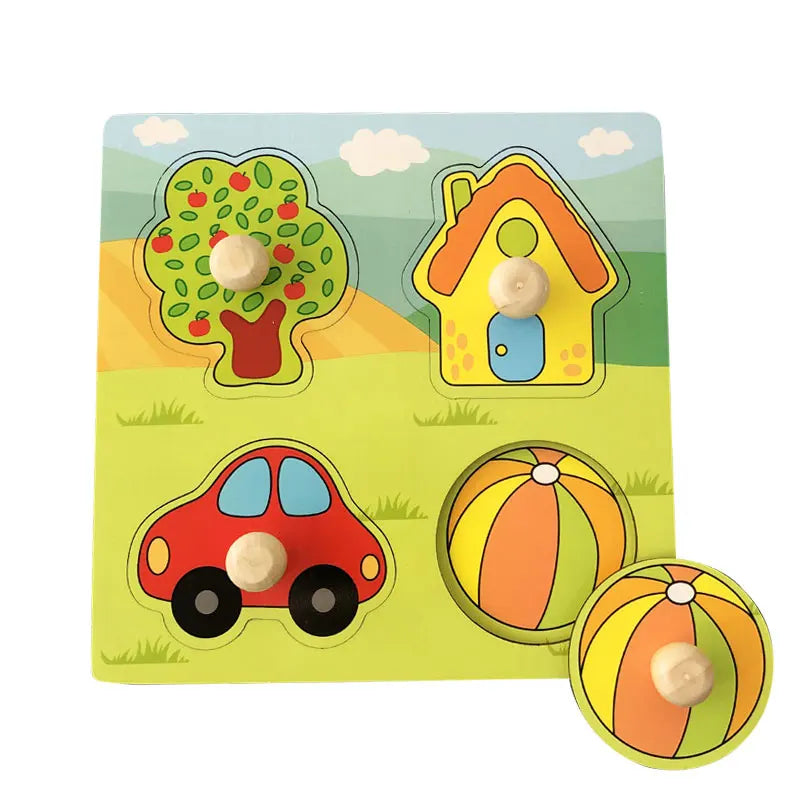 Montessori Wooden Learning Puzzle Board for Kids