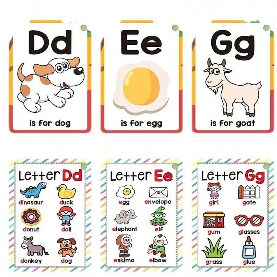 ABC Alphabet Phonics Flash Cards for Kids – 26 Letter Learning Cards