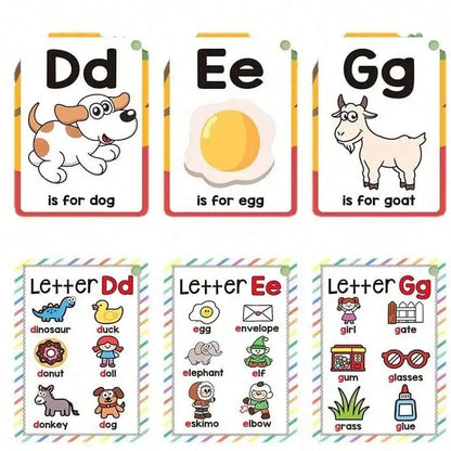 ABC Alphabet Phonics Flash Cards for Kids – 26 Letter Learning Cards