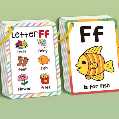 156 A-Z English Learning Cards with Pictures for Kids