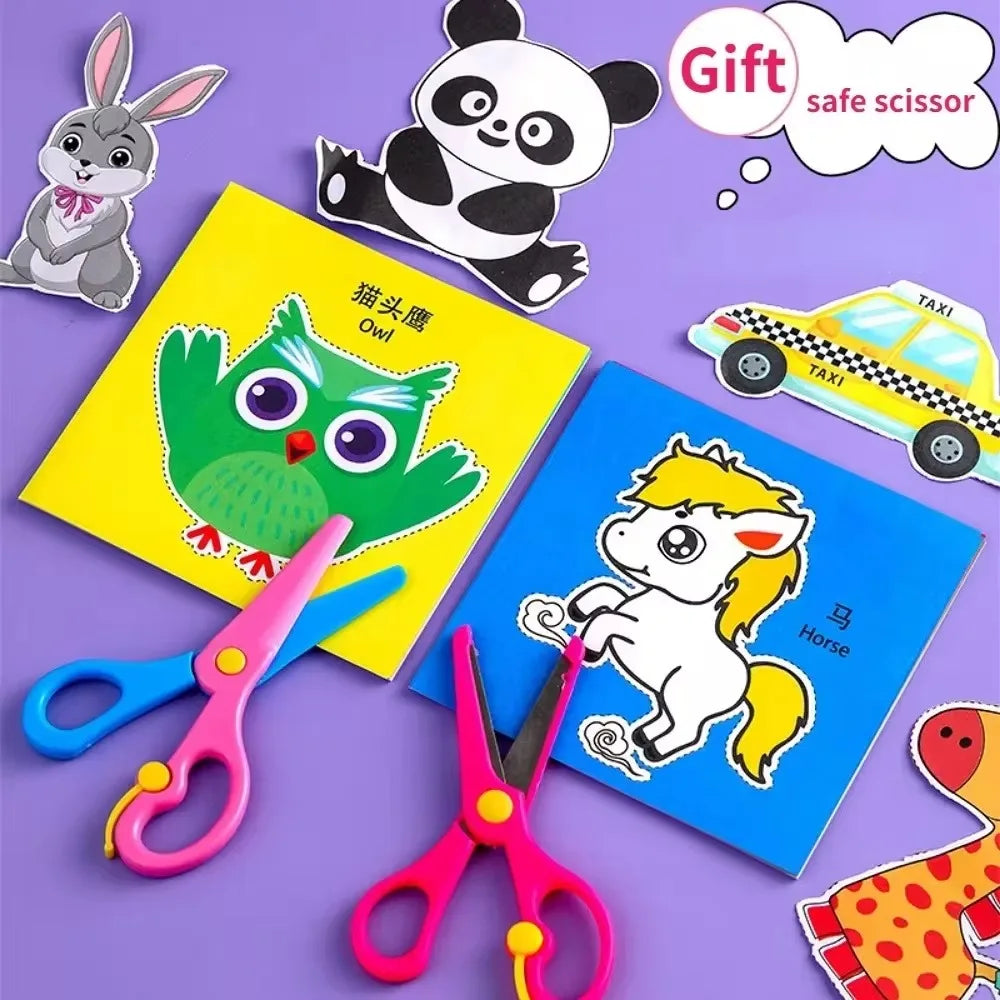 48PCS DIY Paper Cutting Craft Book for Kids