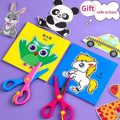 48PCS DIY Paper Cutting Craft Book for Kids