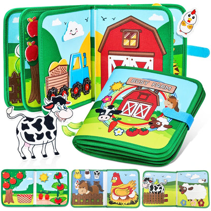 Montessori Felt Quiet Book | 3D Soft Cloth Activity Book for Kids Ages 3–6