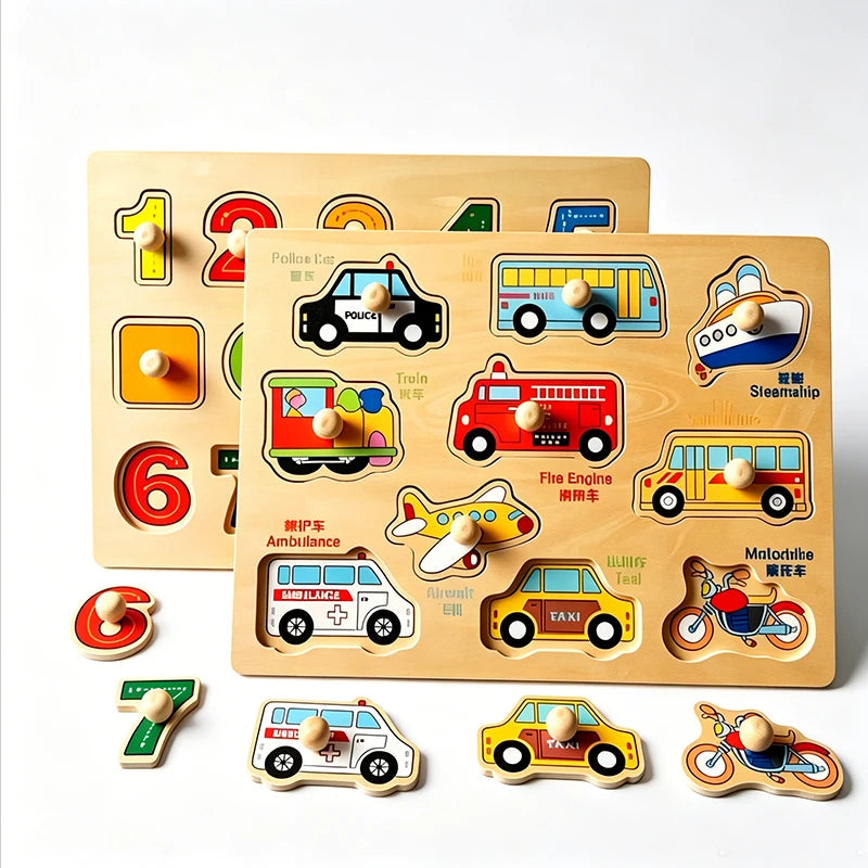 Montessori Wooden Learning Puzzle Board for Kids