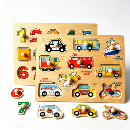 Montessori Wooden Learning Puzzle Board for Kids