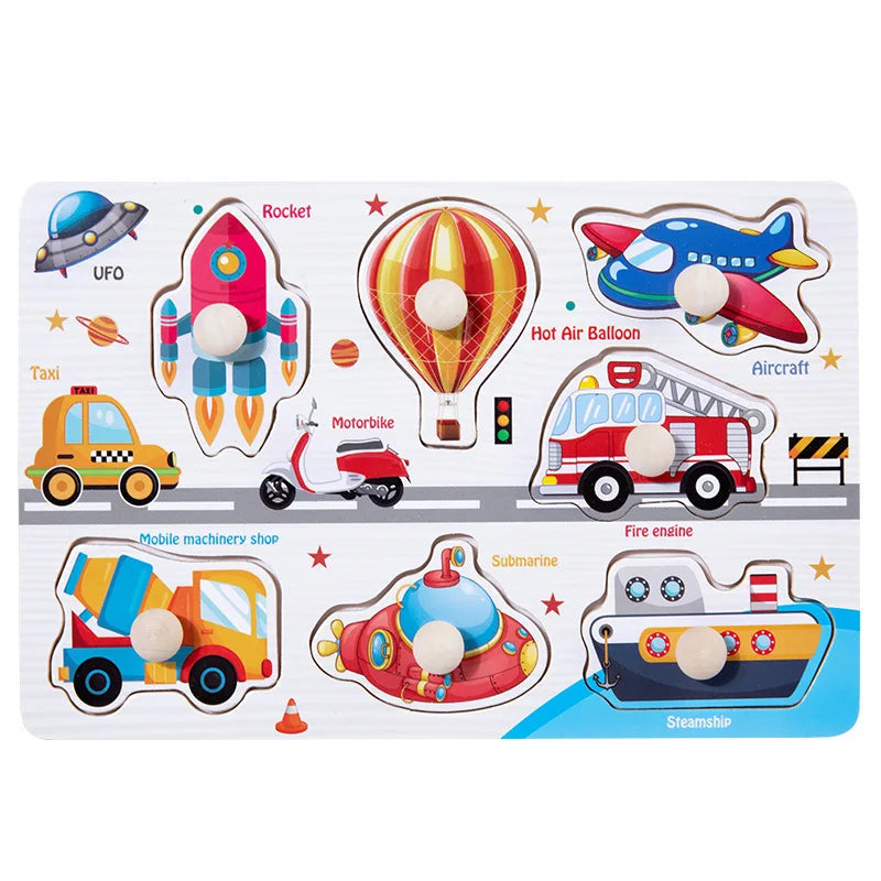 Montessori Wooden Learning Puzzle Board for Kids