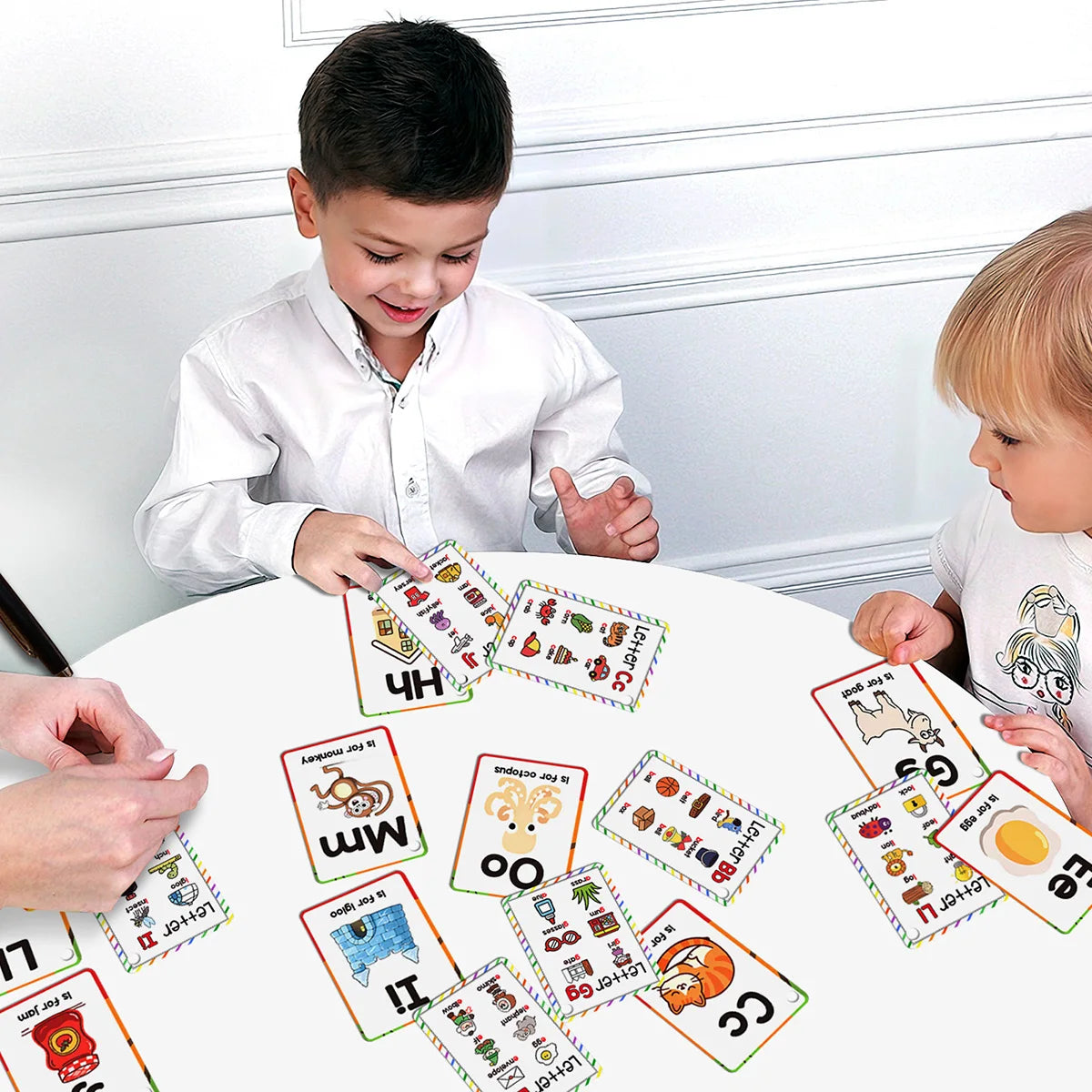 Alphabet Flash Cards,ABC Phonics Letters Flash Cards for Home and Classroom Lowercase and Uppercase Letter Cards,Educational Lea