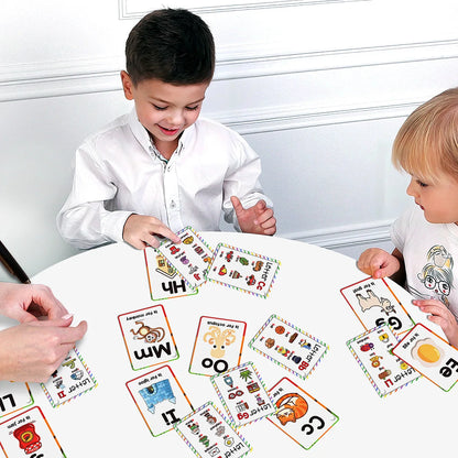 Alphabet Flash Cards,ABC Phonics Letters Flash Cards for Home and Classroom Lowercase and Uppercase Letter Cards,Educational Lea