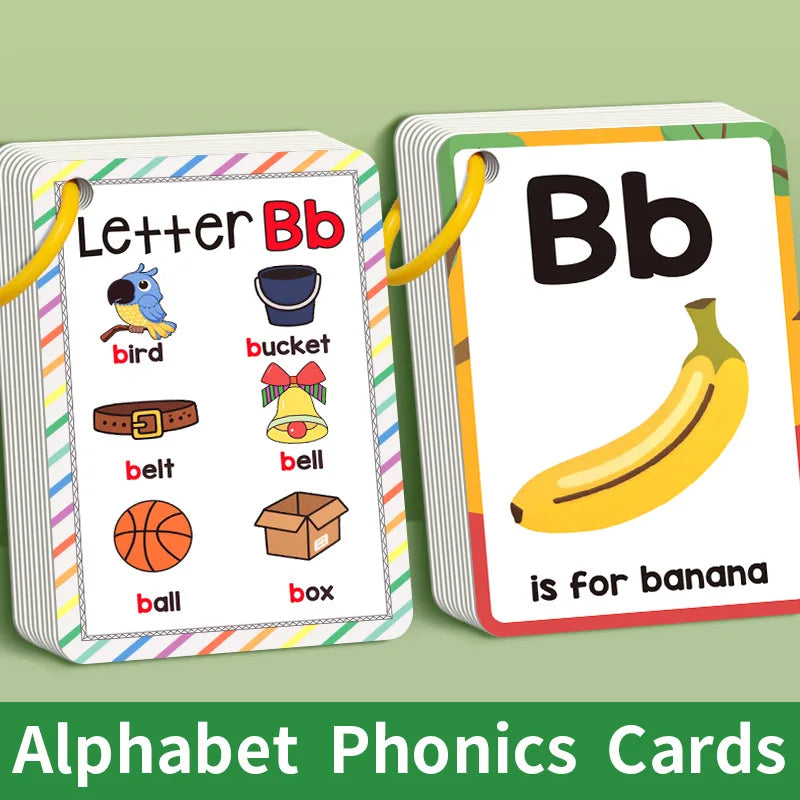 Enhance Color Animal Alphabet Cognition Cards Children's English 26 English Alphabet Cards Early Education Flash Cards