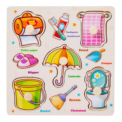 Montessori Wooden Learning Puzzle Board for Kids