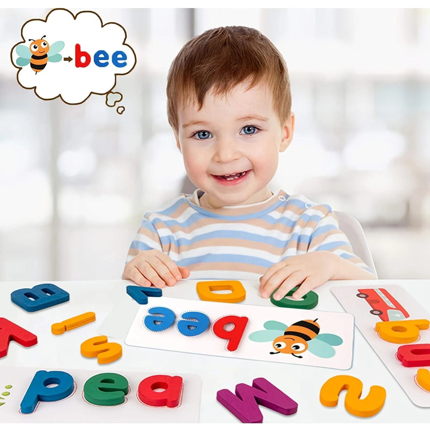 See & Spell Word Matching Game for Kids