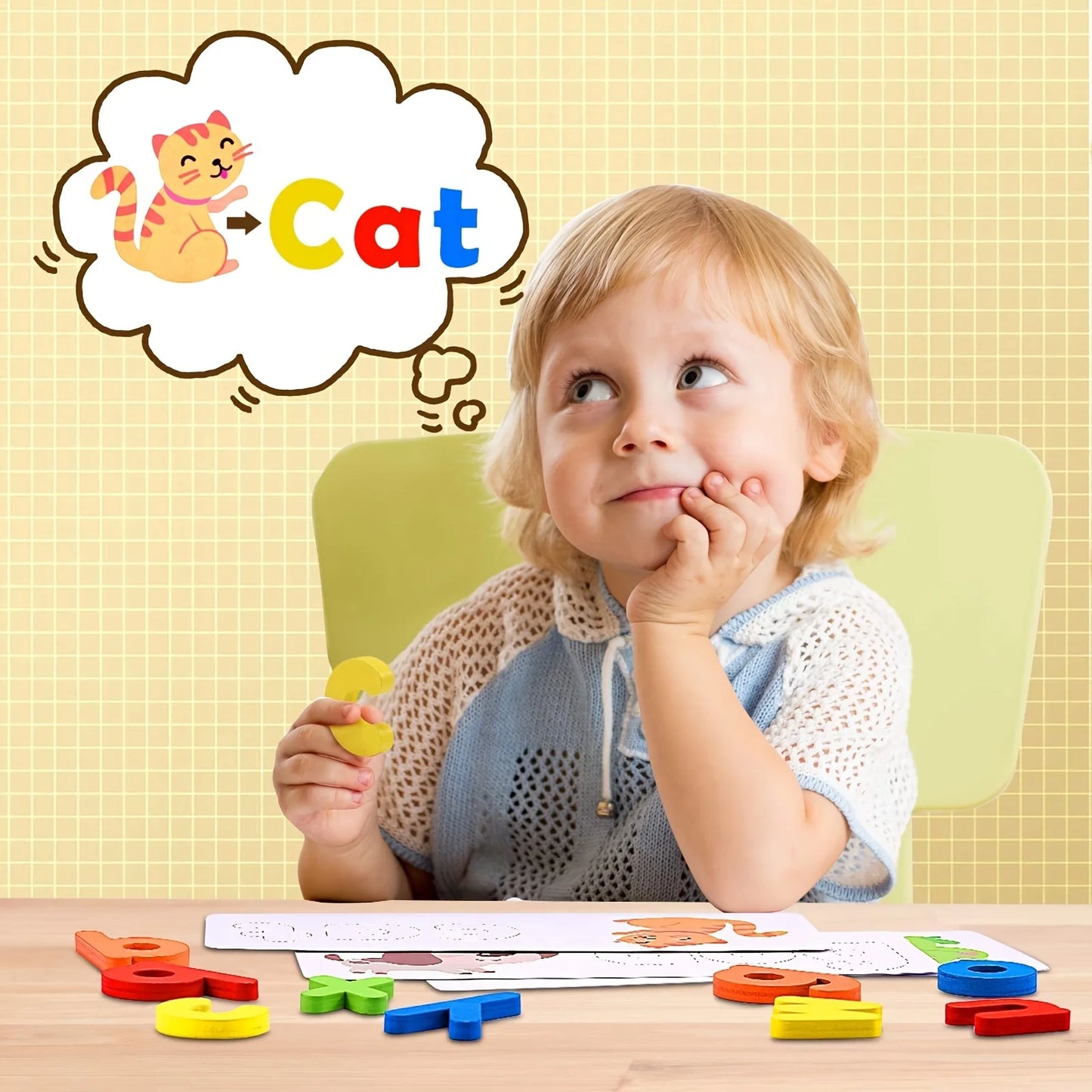 See & Spell Word Matching Game for Kids