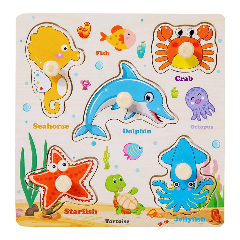 Montessori Wooden Learning Puzzle Board for Kids