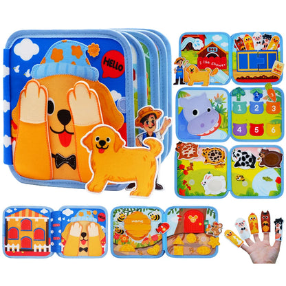 Montessori Felt Quiet Book | 3D Soft Cloth Activity Book for Kids Ages 3–6