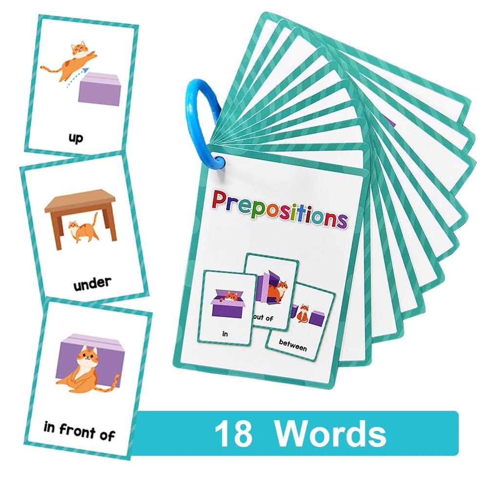 Montessori Kids English Words Learning Flashcards Early Educational Cards Classroom Supplies Kindergarten Teacher Teaching Aids