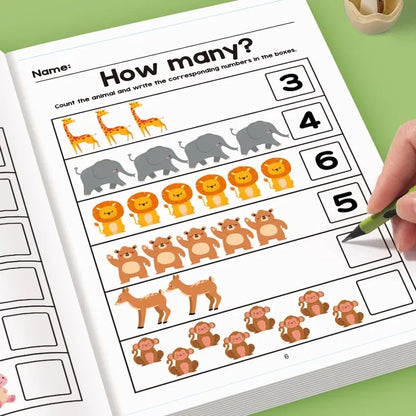 64 Pages Fun Math Workbook for Kids – Number Tracing & Counting Activities