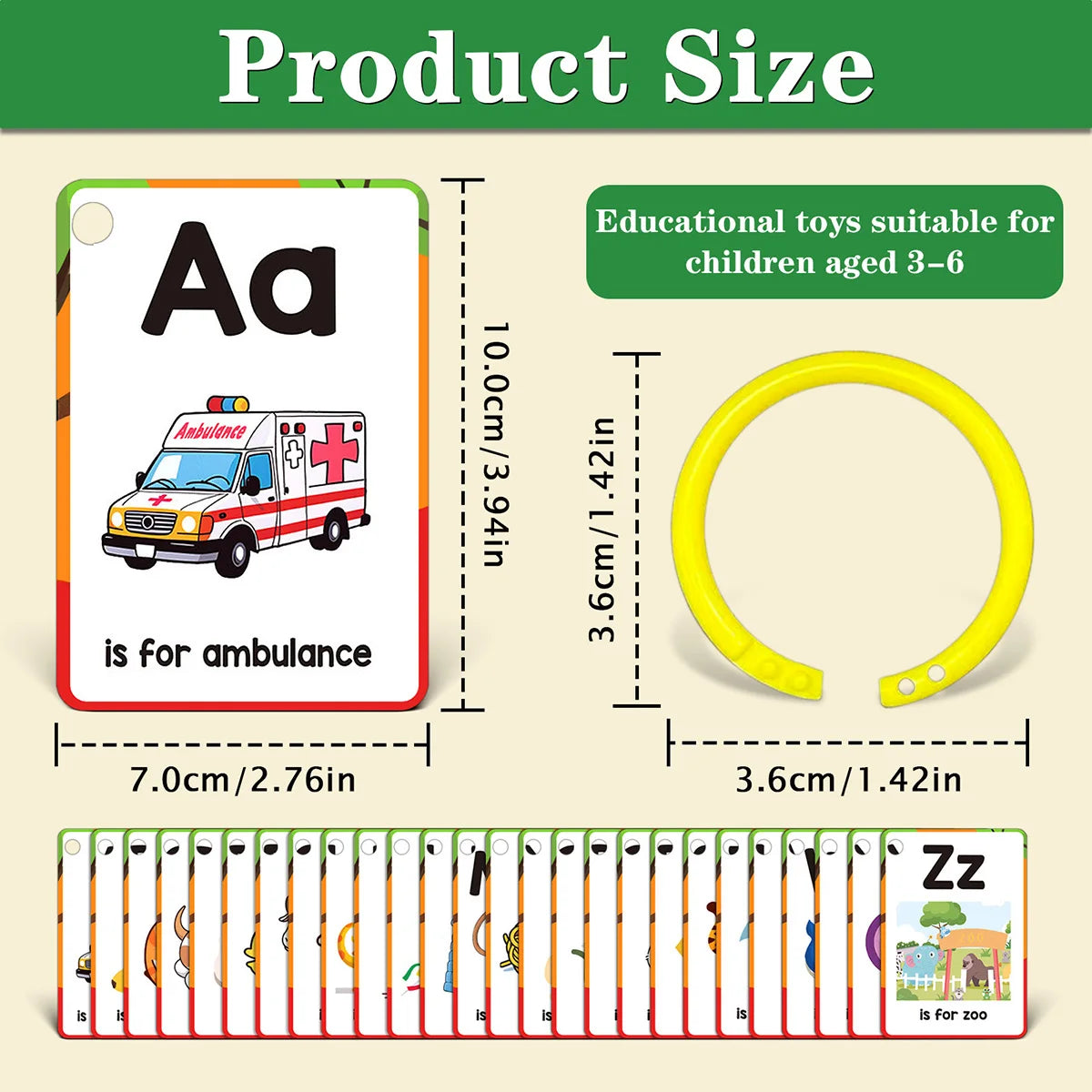 Alphabet Flash Cards,ABC Phonics Letters Flash Cards for Home and Classroom Lowercase and Uppercase Letter Cards,Educational Lea