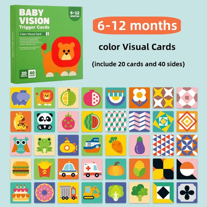 Early Education Toys For Baby Montessori Black White Flash Cards High Contrast Visual Stimulation Cards Baby Montessori Toys