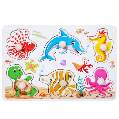 Montessori Wooden Learning Puzzle Board for Kids