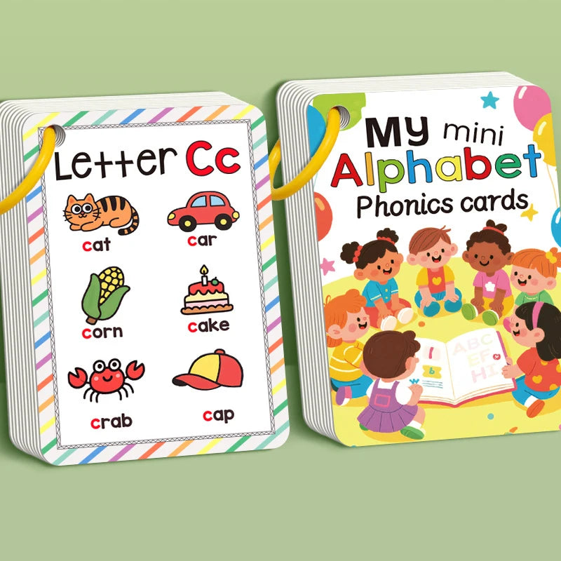 156 A-Z English Learning Cards with Pictures for Kids