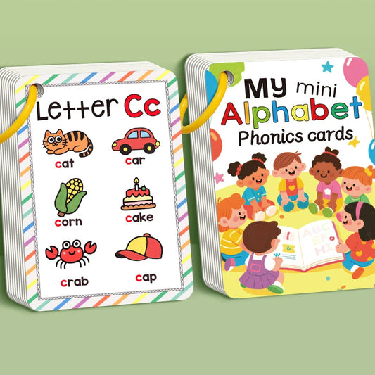 156 A-Z English Learning Cards with Pictures for Kids