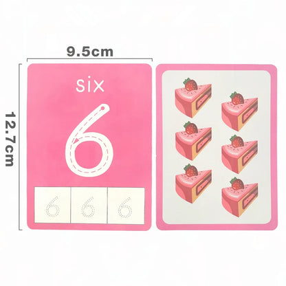 Engaging 36-Card Set: Children's Number Cognition Flashcards for Reading Writing Early Math Learning Montessori Educational Toy