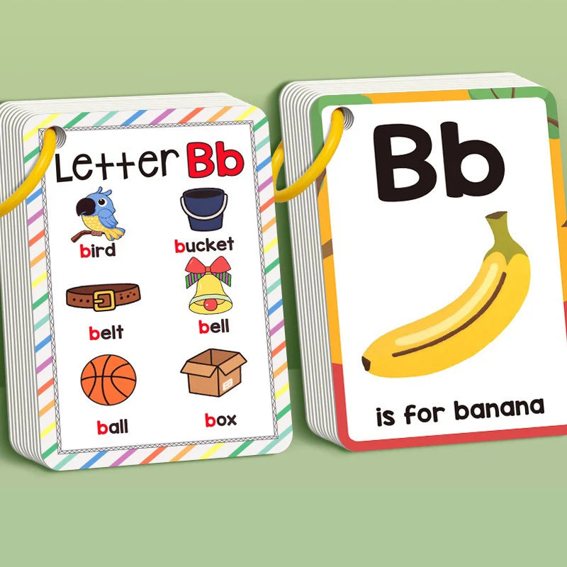 156 A-Z English Learning Cards with Pictures for Kids