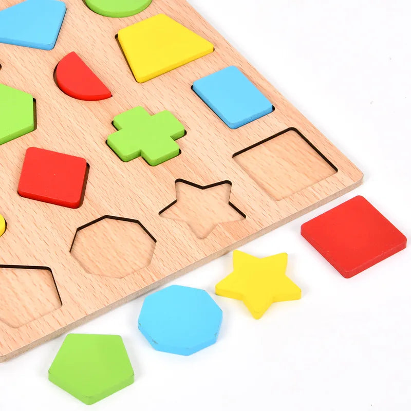 Montessori Wooden Alphabet & Number Puzzle Board for Kids