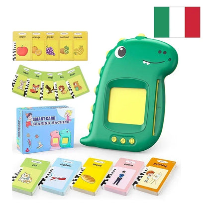 Talking Flash Cards Reading Machine | 112 Cards 224 Contents Bilingual Learning Toy for Kids Ages 3–12