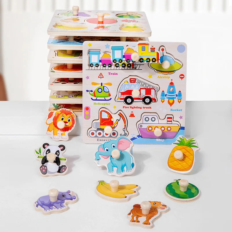 Montessori Wooden Learning Puzzle Board for Kids