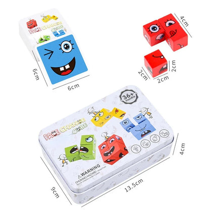 Montessori Face Change Puzzle Game for Kids