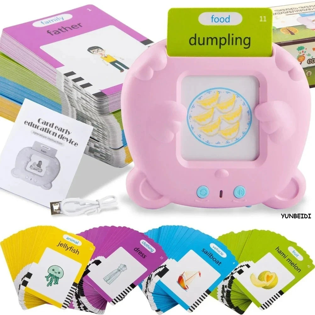Children's Language Audiobook Learning Machine 112pcs Card Insert Card Children's Educational Toys German English Spanish Arabic