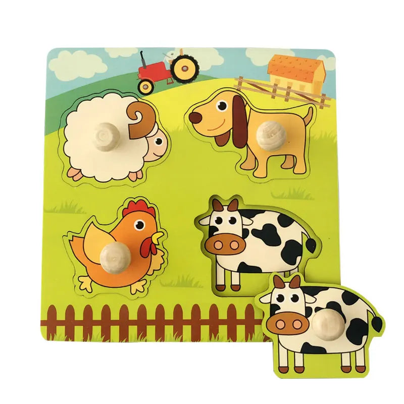 Montessori Wooden Learning Puzzle Board for Kids