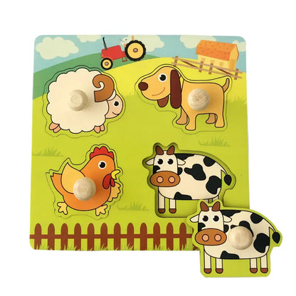 Montessori Wooden Learning Puzzle Board for Kids