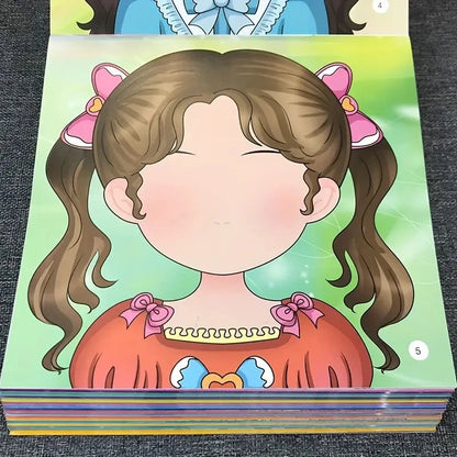 10books Princess Sticker Book for Girls 3+ | DIY Dress-Up Activity, Creative Craft Gift & Party Favors | Chinese Edition