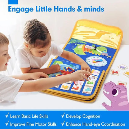 Montessori Busy Board Backpack for Toddlers – 18-in-1 Learning Activities
