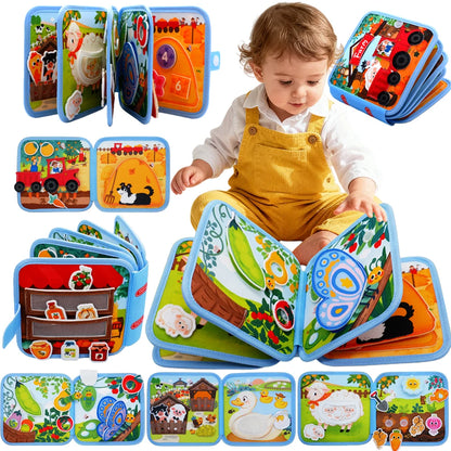Montessori Felt Quiet Book | 3D Soft Cloth Activity Book for Kids Ages 3–6