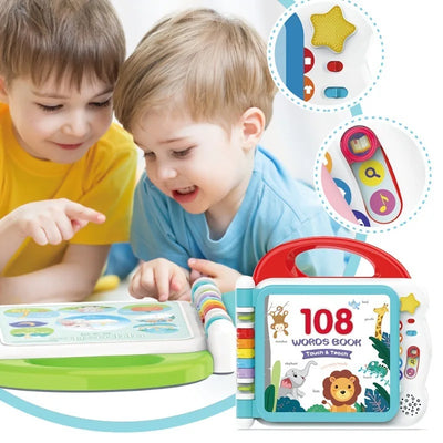 108 words English interactive audio learning book for toddlers ages 1-6 — educational reading machine by SMAZON